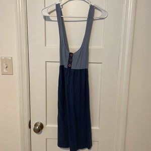 Ecote button front color block dress